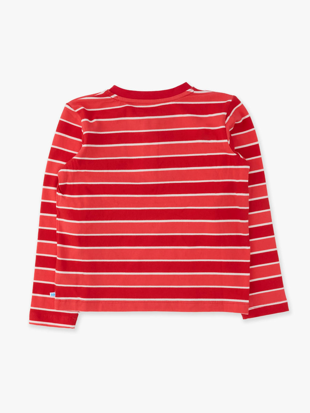 RuffleButts + RuggedButts - Boys Varsity Red Football Stripe Knit Long Sleeve Embroidered Henley Tee