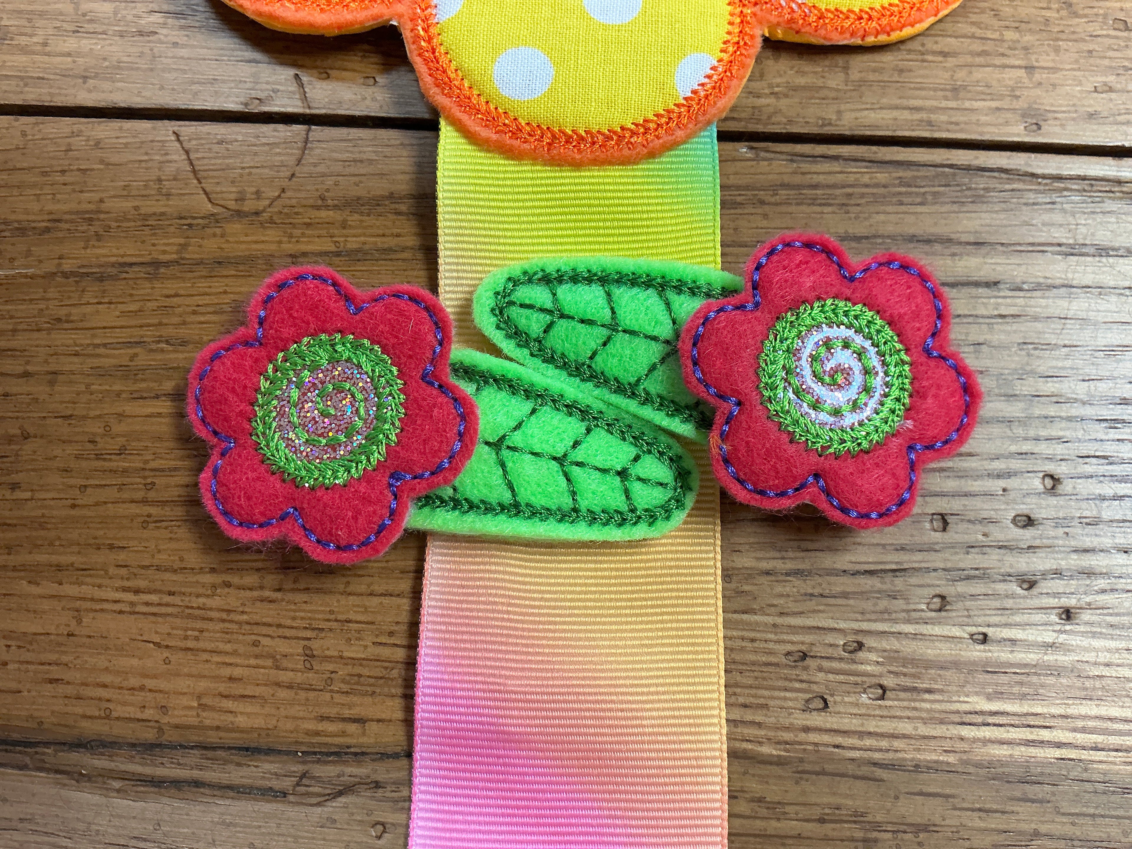 Felt clip barrettes-