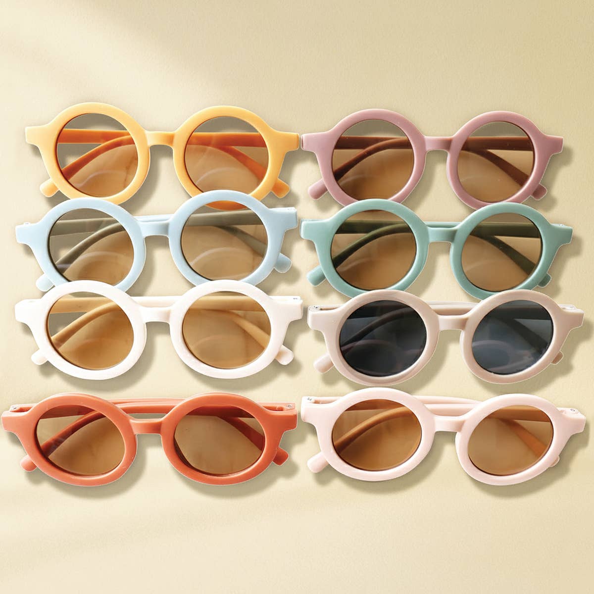 Loven x Mini Momo - Kid's Round Sunglasses Cute Retro Circle Frame Baby Eyewear