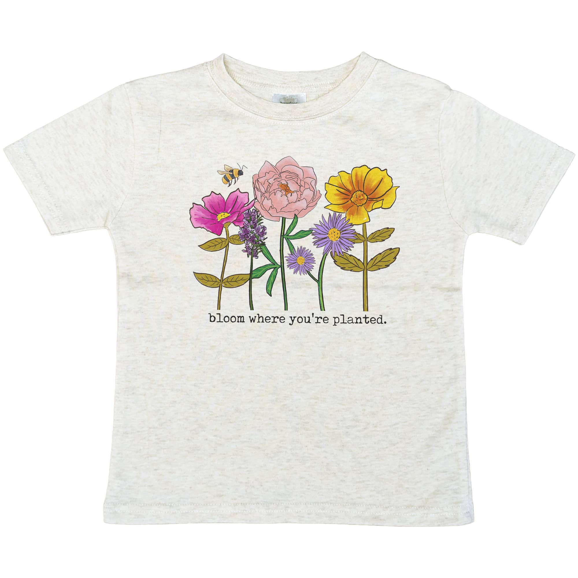 Barefoot Baby - Bloom where you're planted Spring Flower Shirt Girl Clothes
