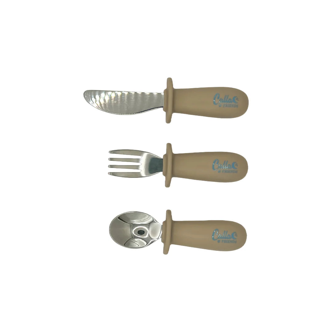 Calla & Friends - Silicone & Stainless Steel Toddler Utensil Set