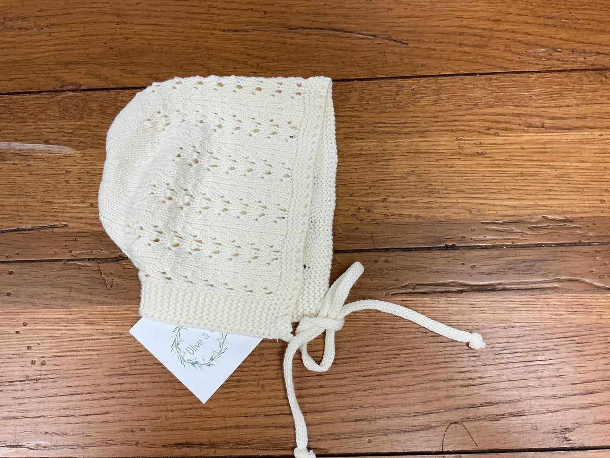 Knitted baby hat bonnet girls/boys