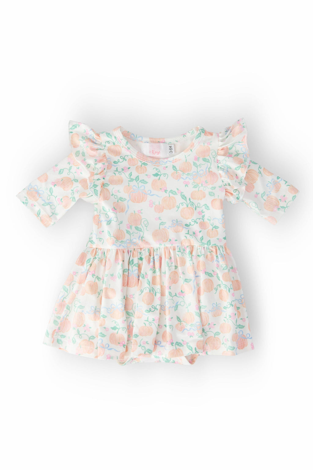 Mila & Rose - Pretty Pumpkins Twirl Flutter Bodysuit