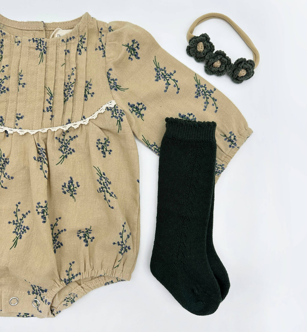 OLIVE & CRADLE - Mabel Long Sleeve Romper