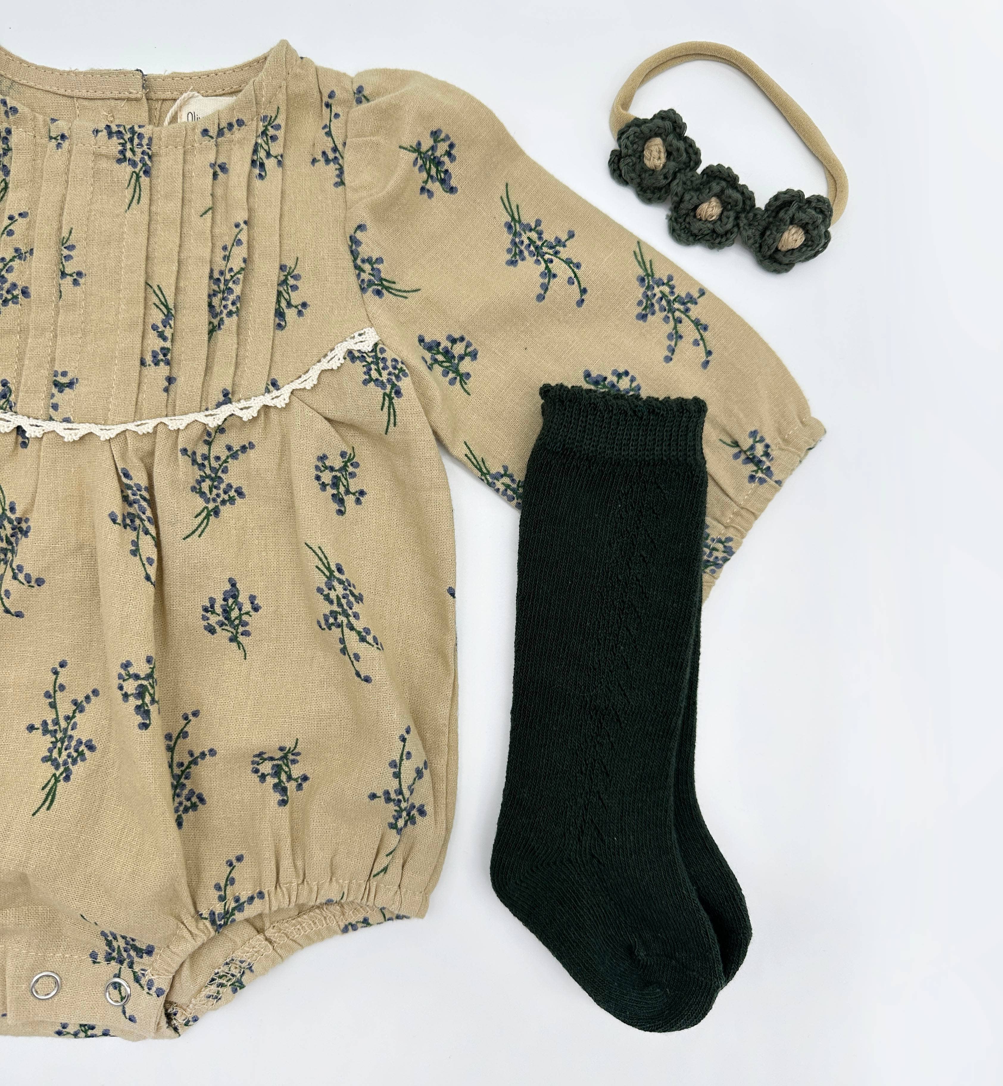 OLIVE & CRADLE - Mabel Long Sleeve Romper