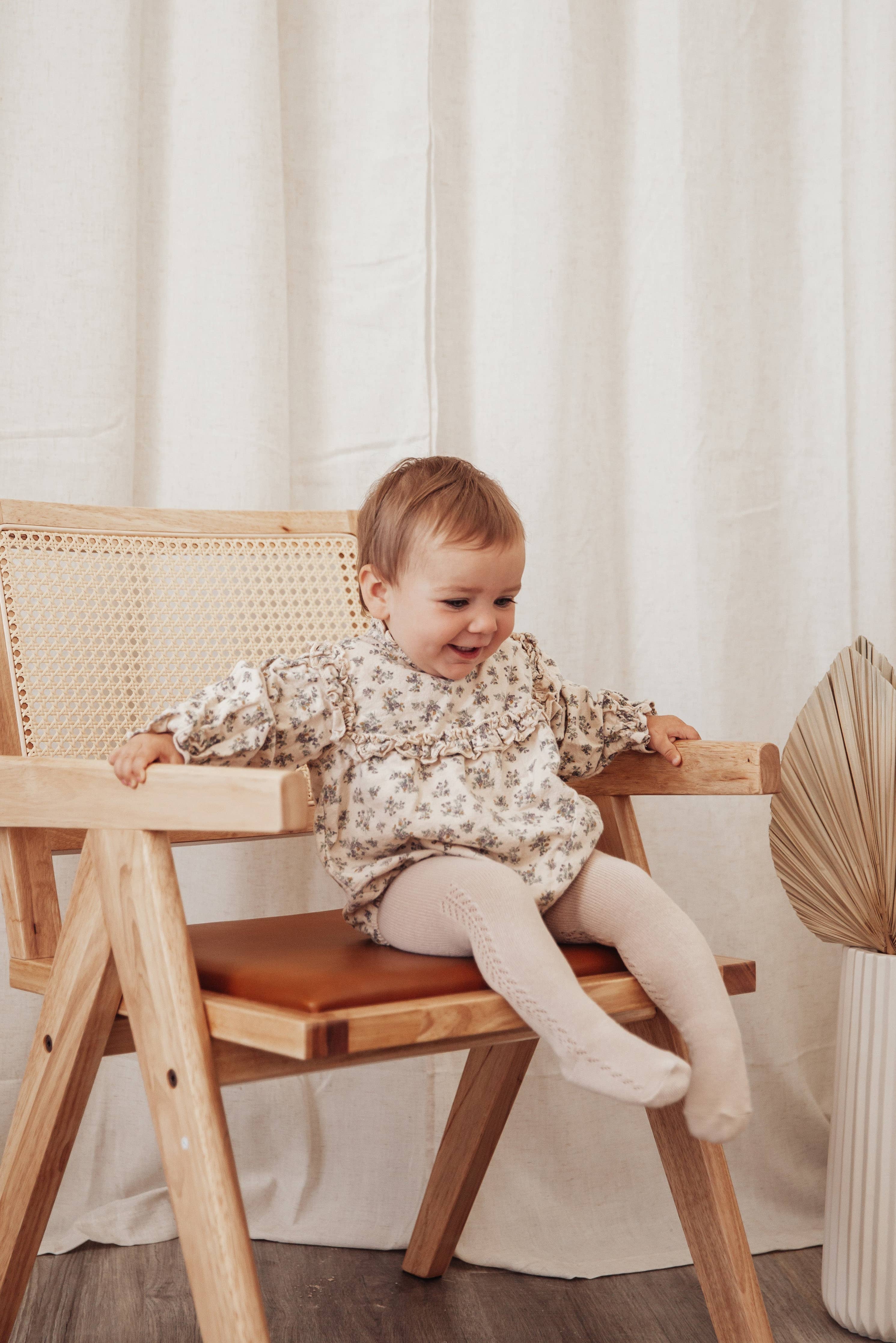 OLIVE & CRADLE - French Lace Cotton Tights