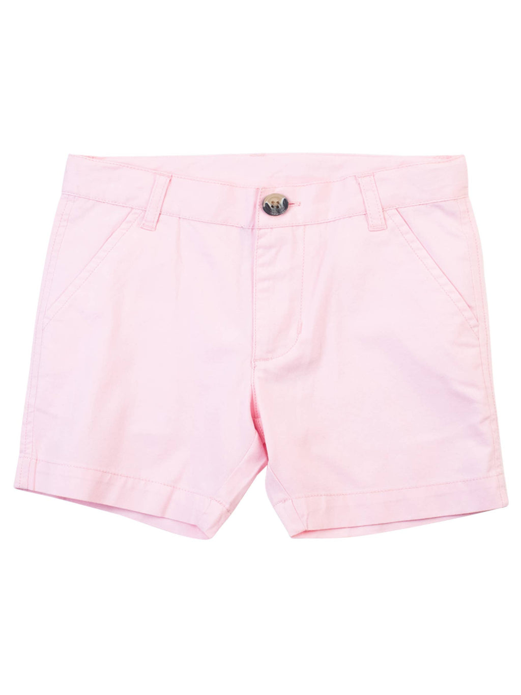 RuffleButts + RuggedButts - Boys Pink Stretch Chino Shorts