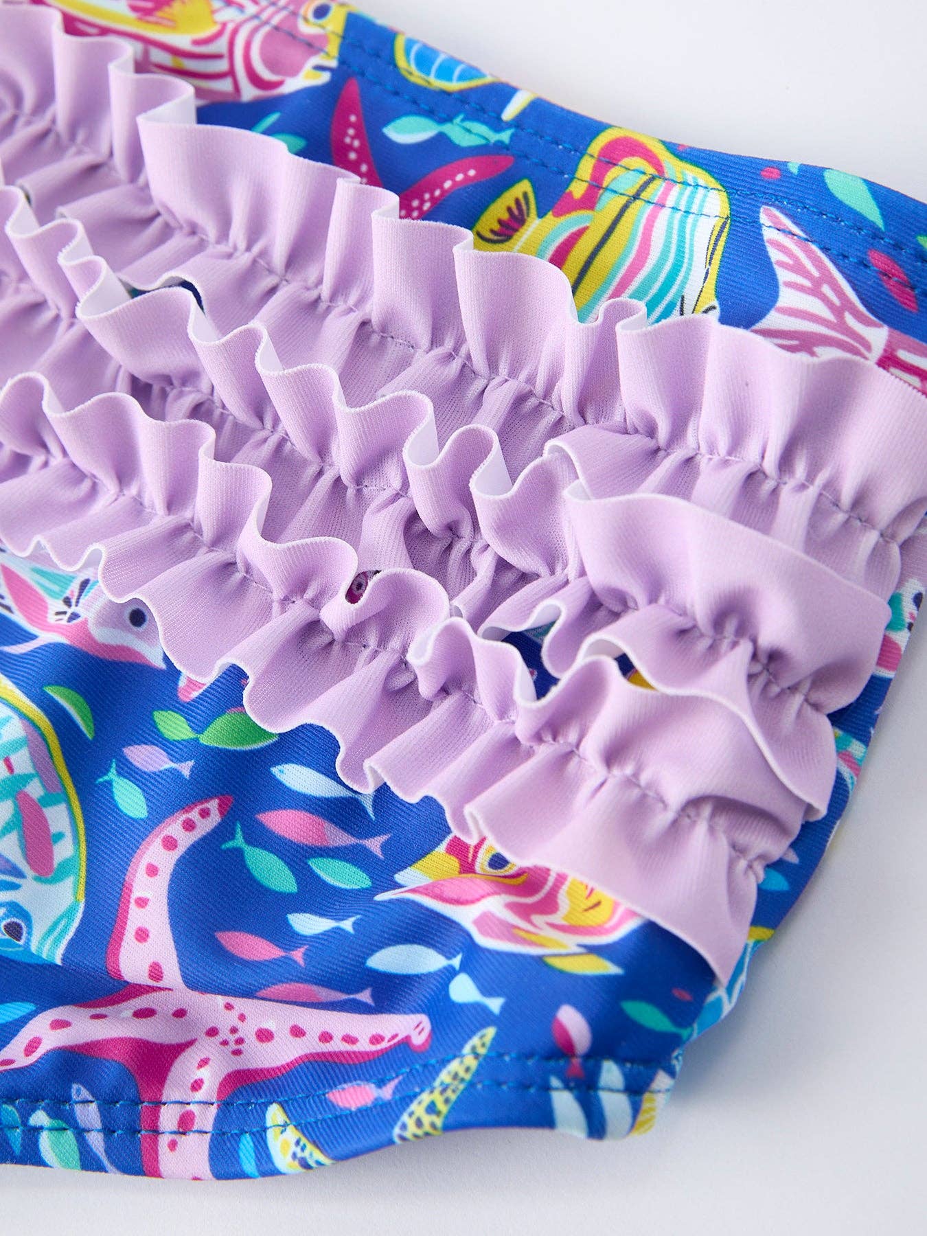 Rylee Faith Designs - Ocean Fish Print Girls Two Piece Swimsuit