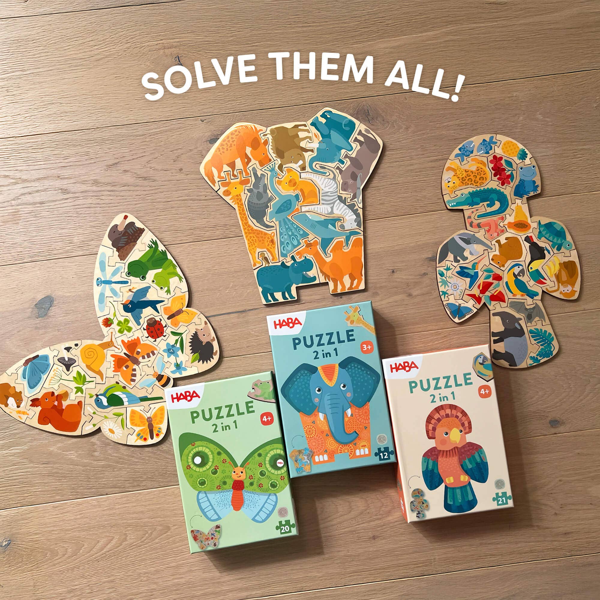 HABA USA - Butterfly 2-in-1 Wooden Puzzle