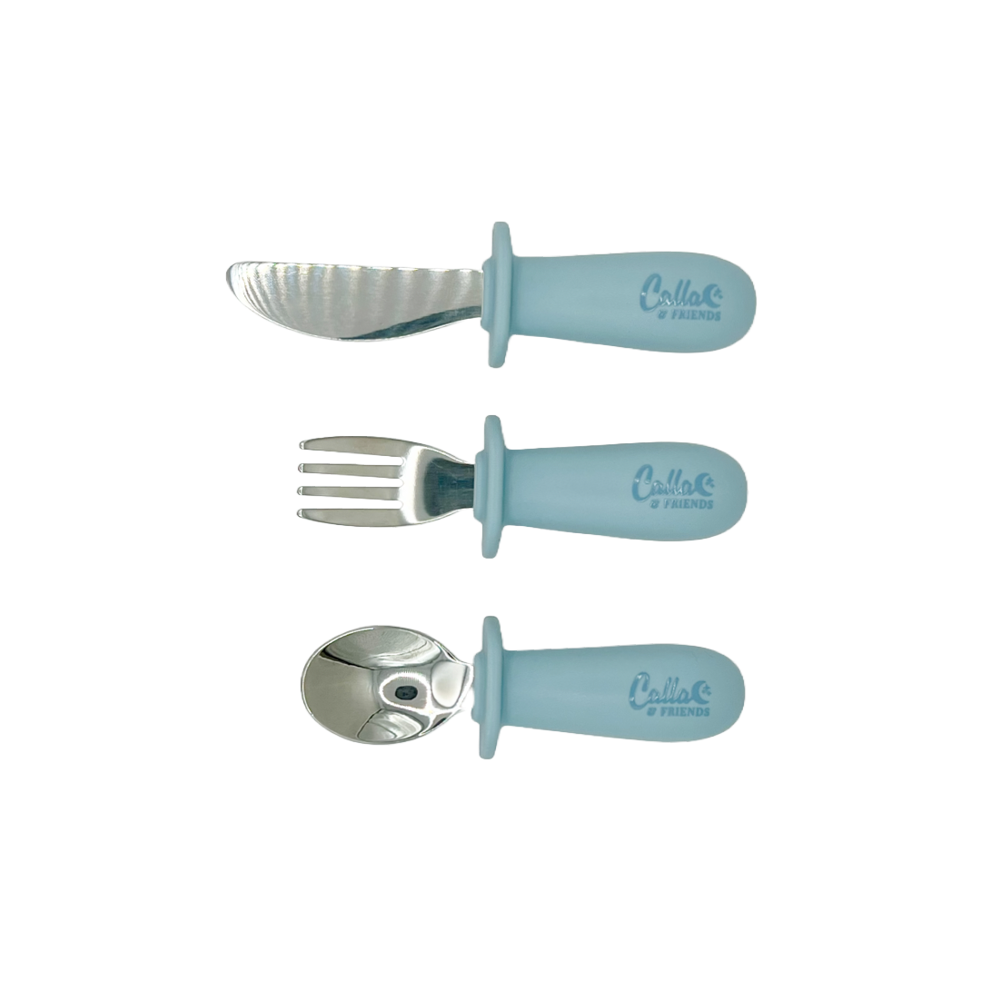 Calla & Friends - Silicone & Stainless Steel Toddler Utensil Set