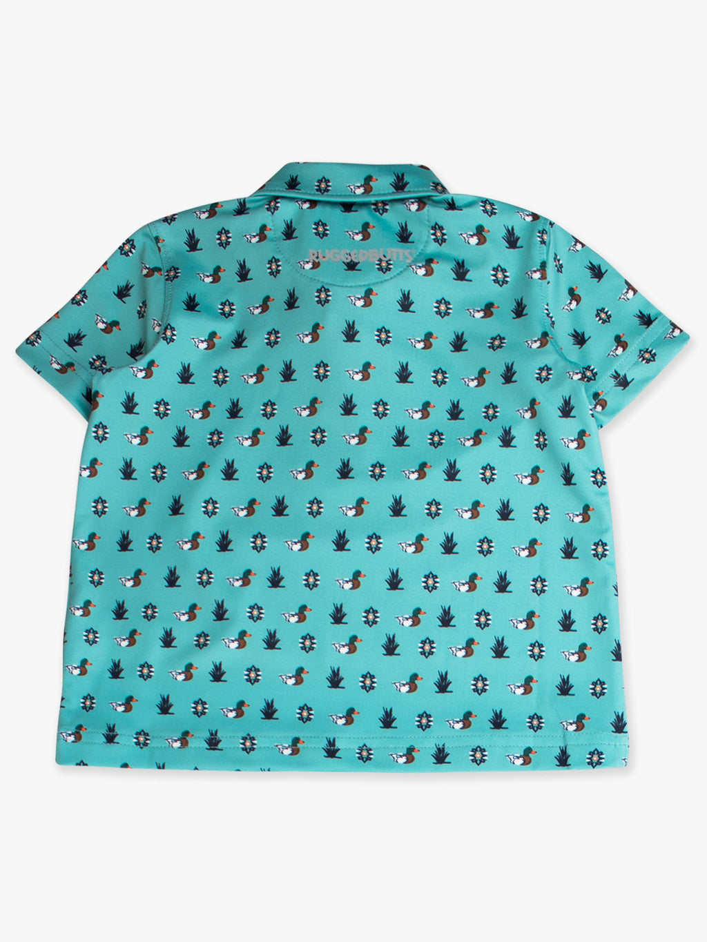 RuffleButts + RuggedButts - Boys Dapper Ducks Knit Short Sleeve Performance Polo