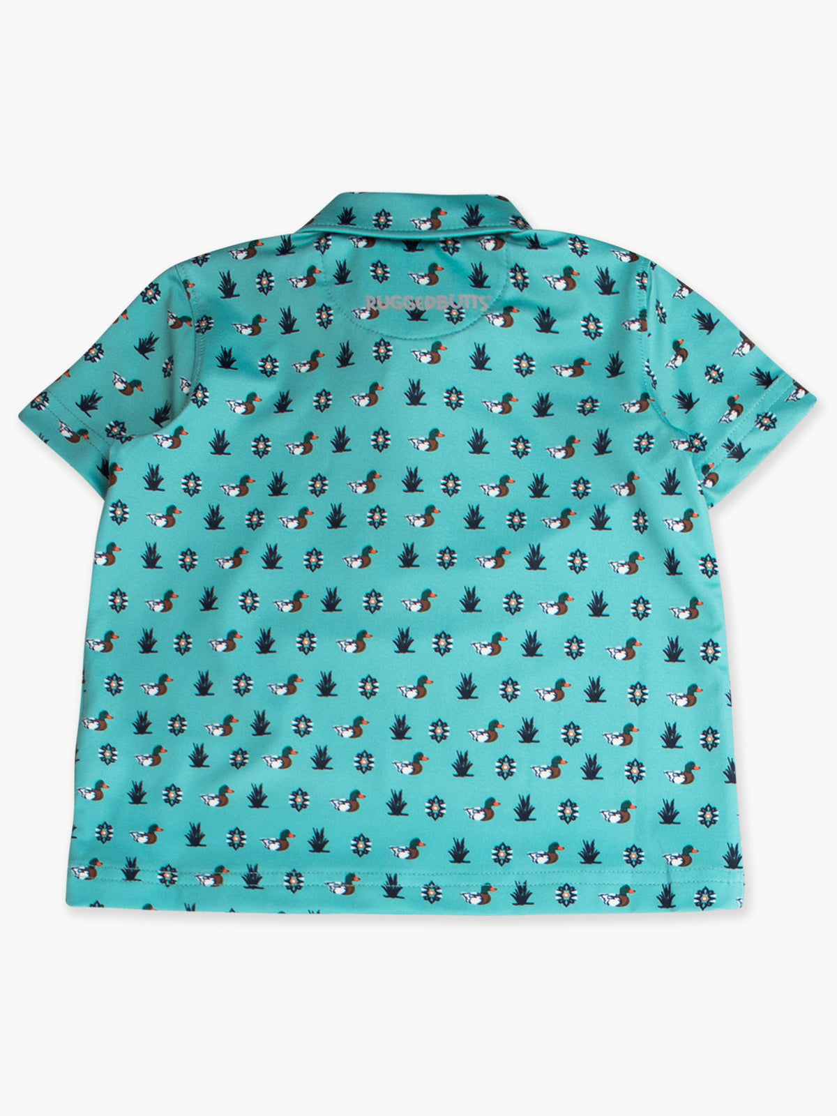 RuffleButts + RuggedButts - Boys Dapper Ducks Knit Short Sleeve Performance Polo