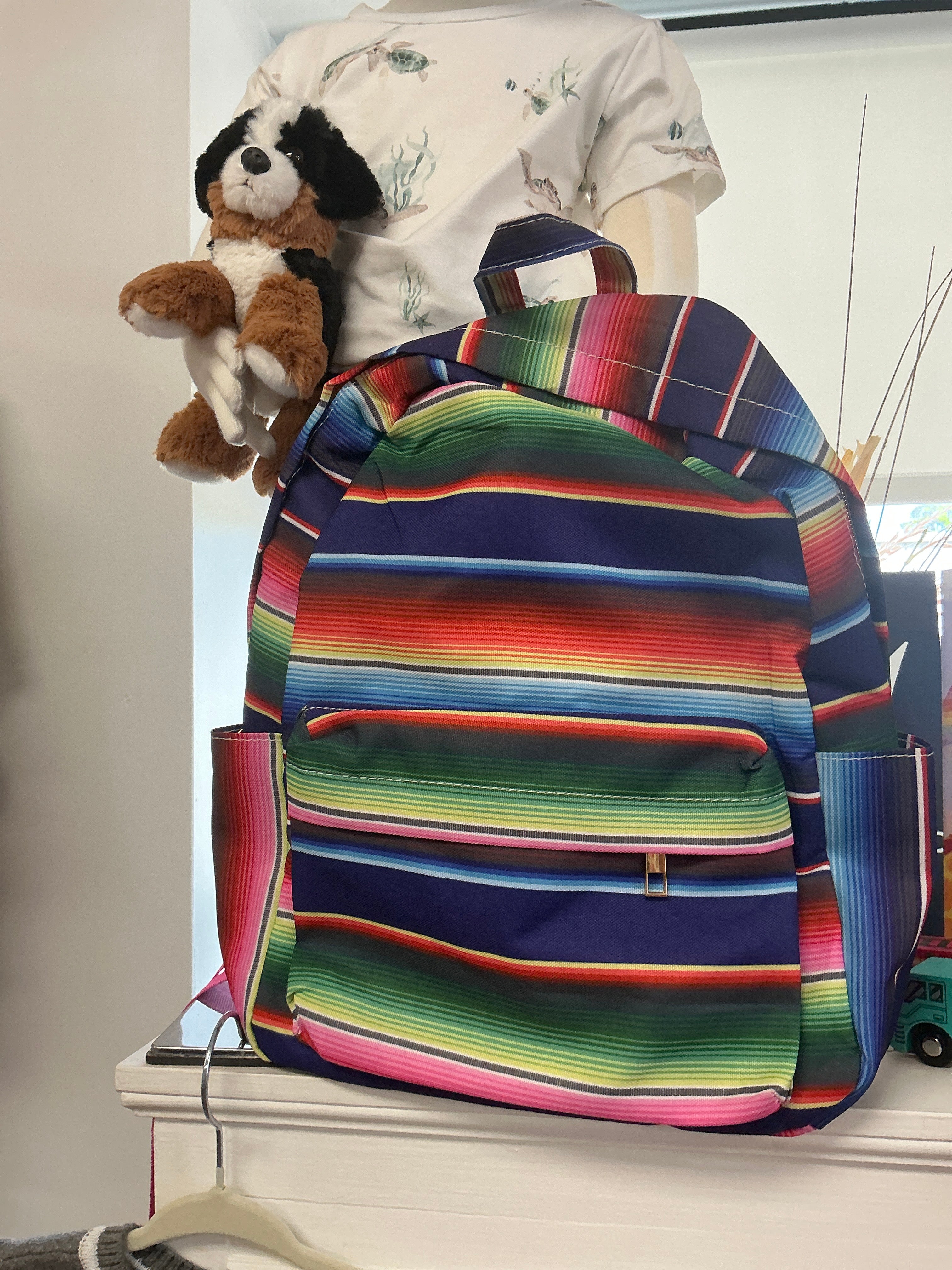 SKP blue serape backpack