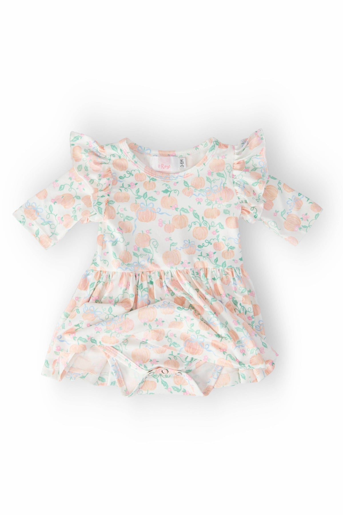 Mila & Rose - Pretty Pumpkins Twirl Flutter Bodysuit