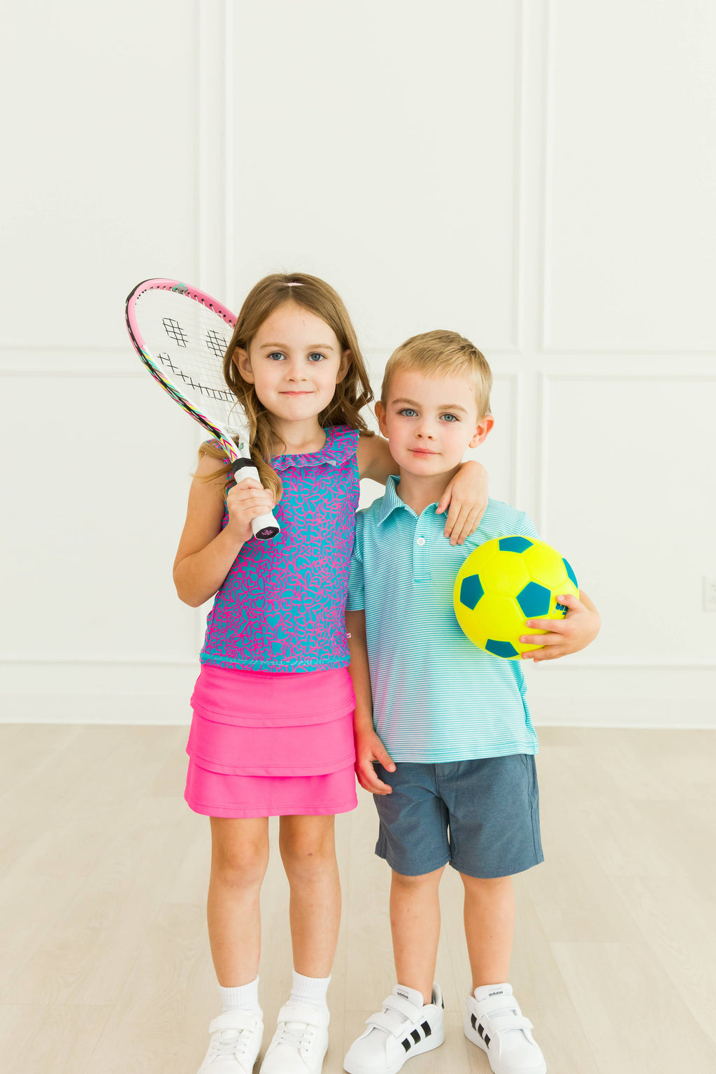 RuffleButts + RuggedButts - Boys Bright Aqua Micro Stripe Knit Short Sleeve Performance Polo