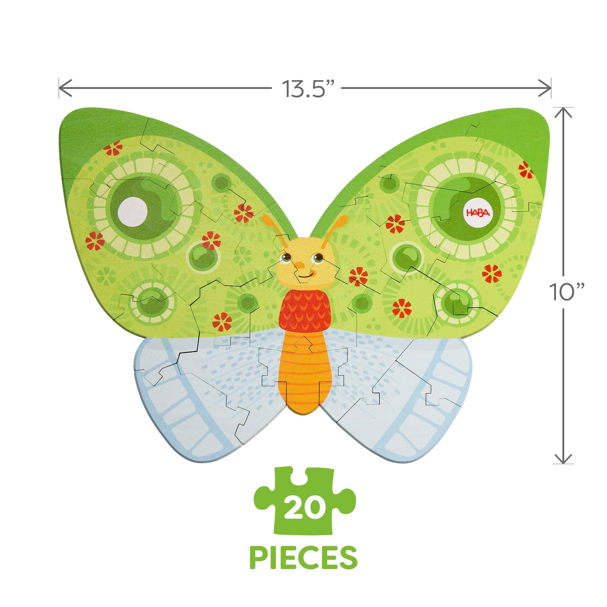 HABA USA - Butterfly 2-in-1 Wooden Puzzle