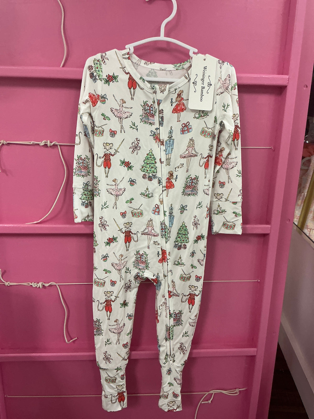 Girls Bamboo Christmas nutcracker onesie romper