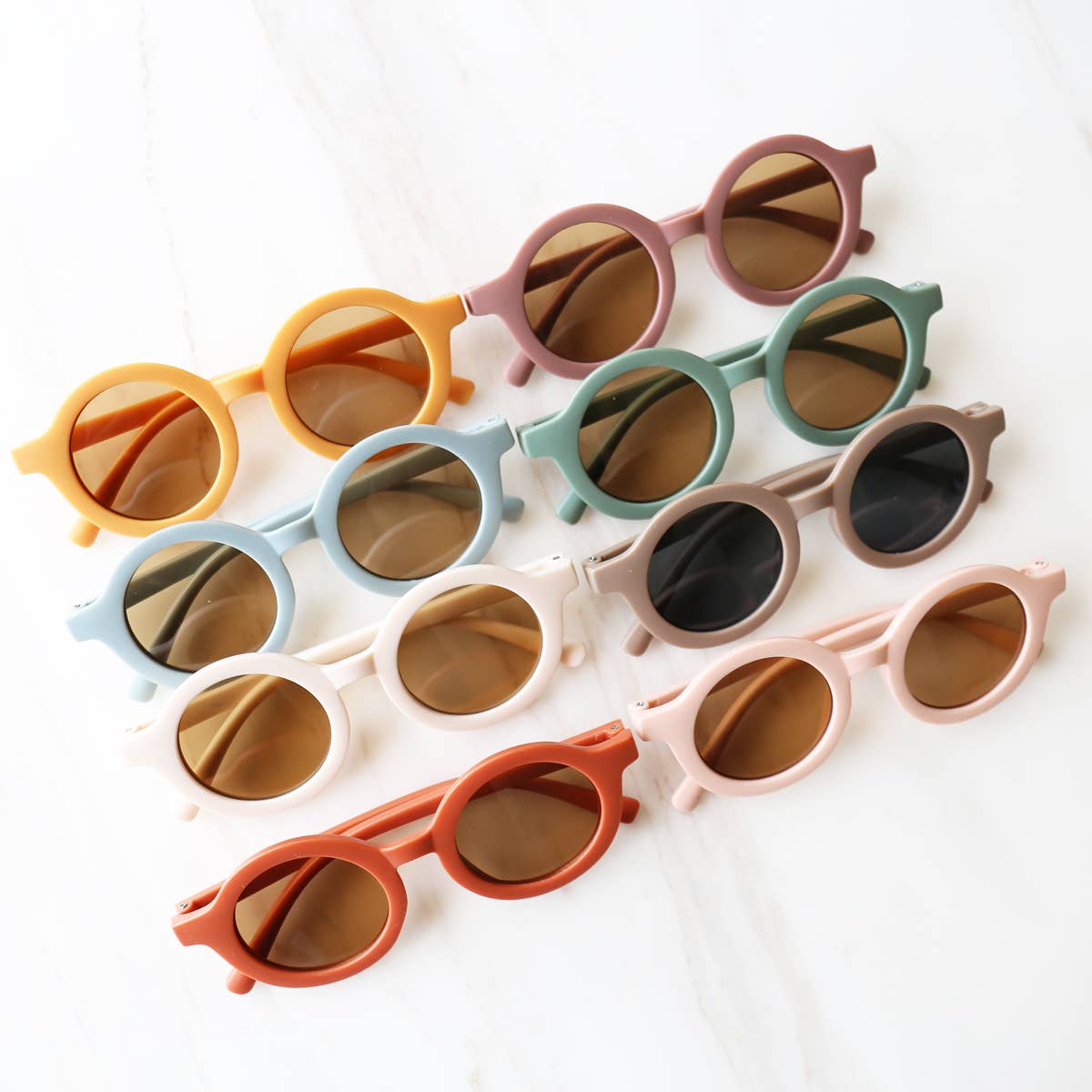 Loven x Mini Momo - Kid's Round Sunglasses Cute Retro Circle Frame Baby Eyewear
