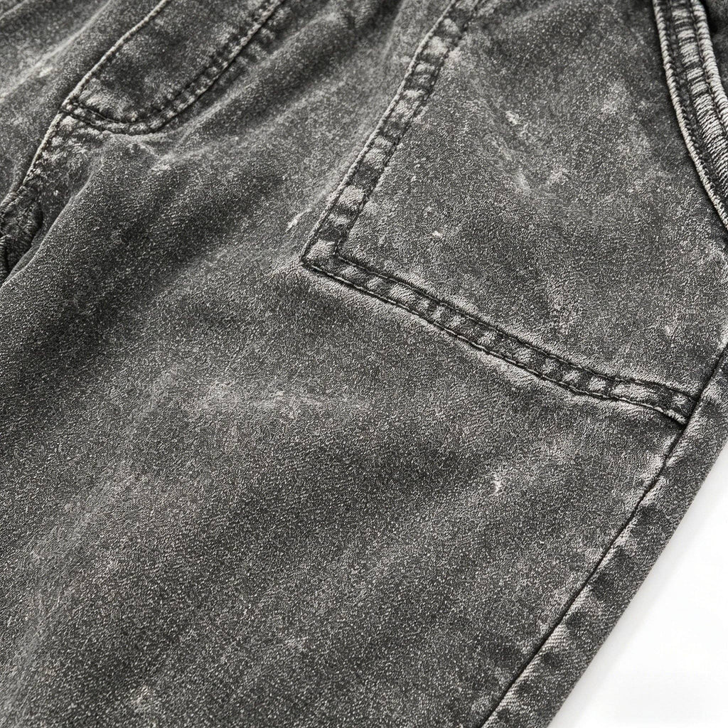 Boys Washed Gray Corduroy Joggers