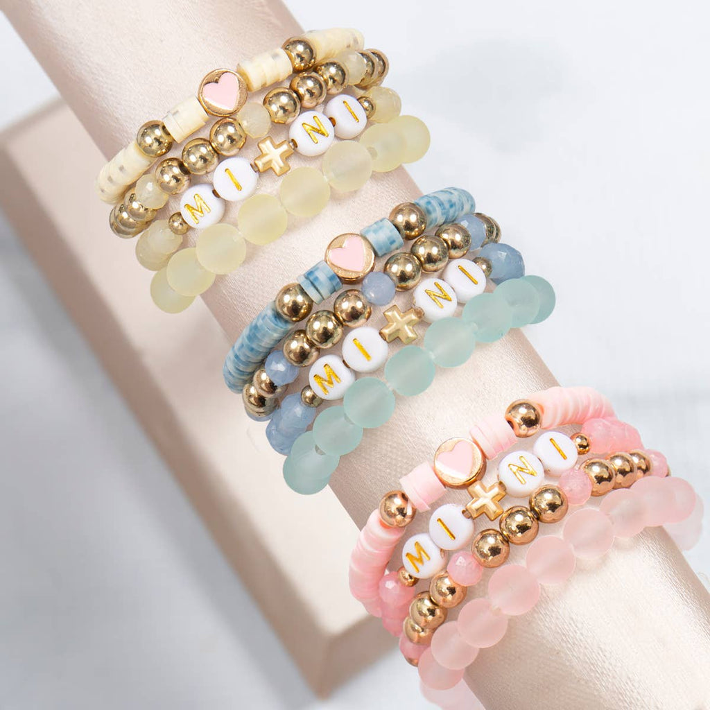 Loven x Mini Momo - Mommy and Me Bracelets - Beaded Stackable Bracelet for Kids