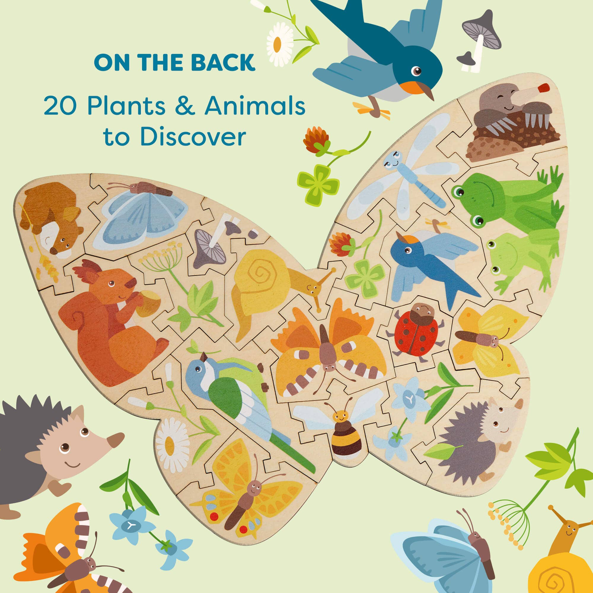 HABA USA - Butterfly 2-in-1 Wooden Puzzle