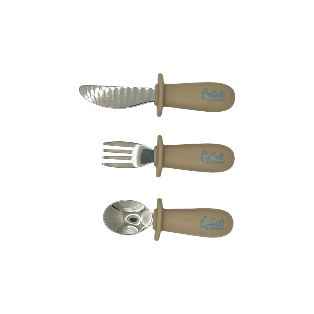 Calla & Friends - Silicone & Stainless Steel Toddler Utensil Set