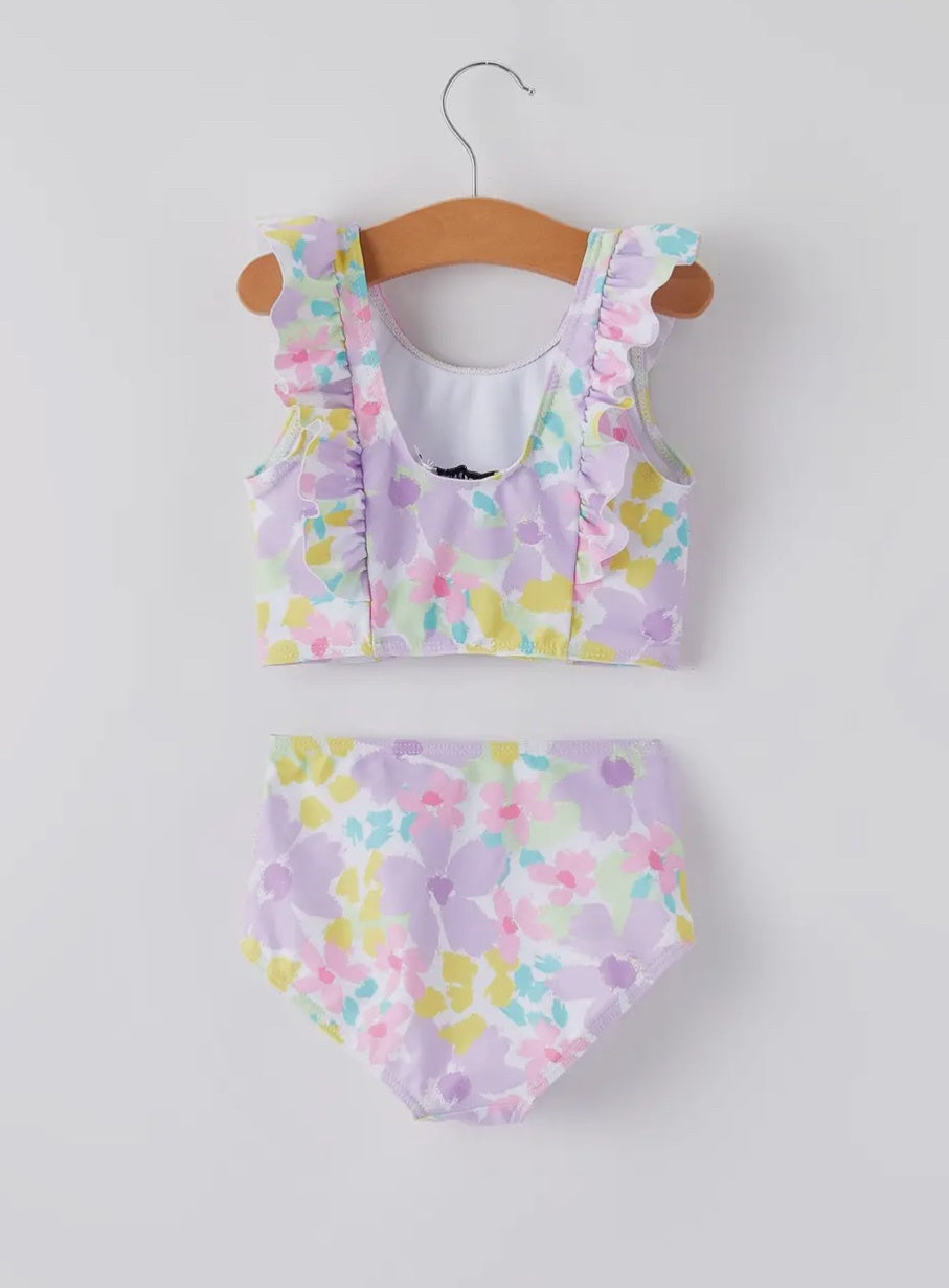 Purple 2 Piece Girls Swim