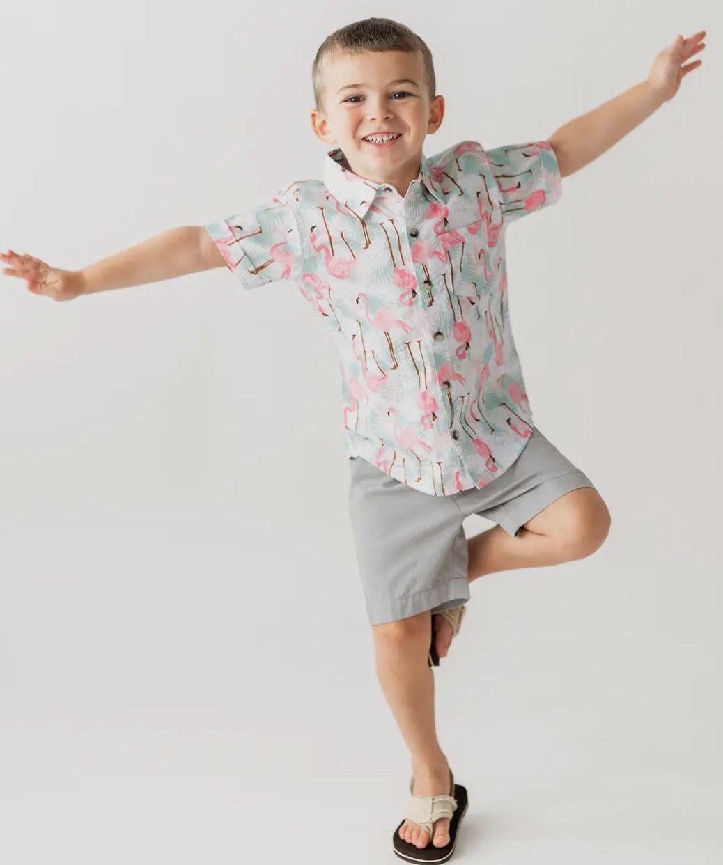 Flamingo Ss Button Down