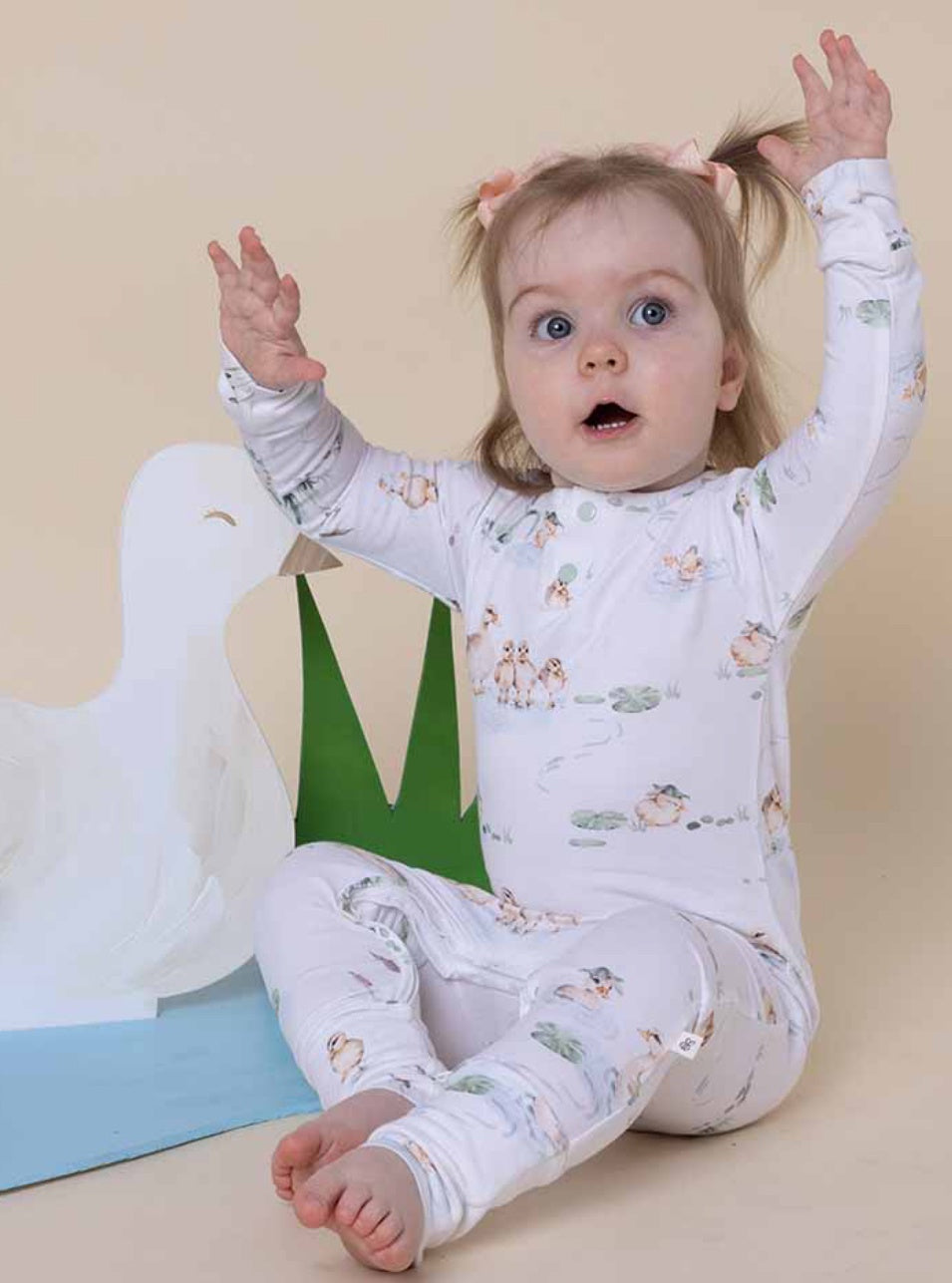 Snuggle Hunny Duck Pond Ls Growsuit