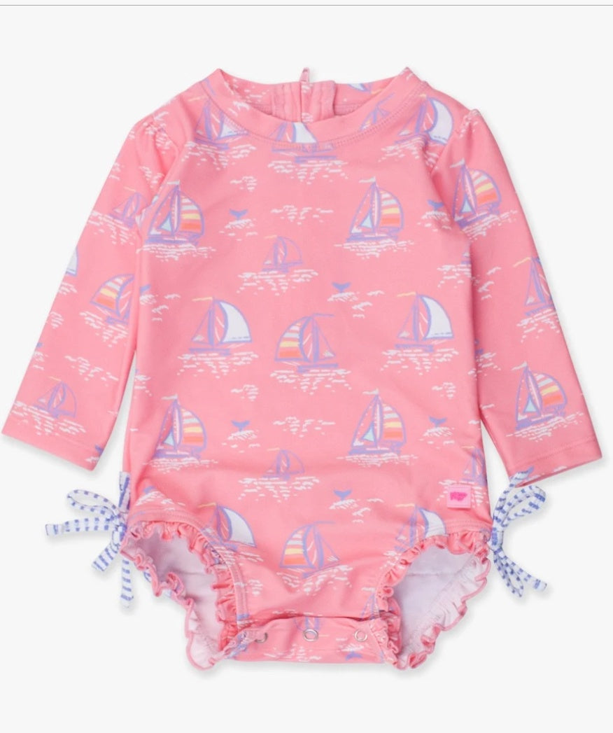 Pink Seas The Day Girls Ls Suit