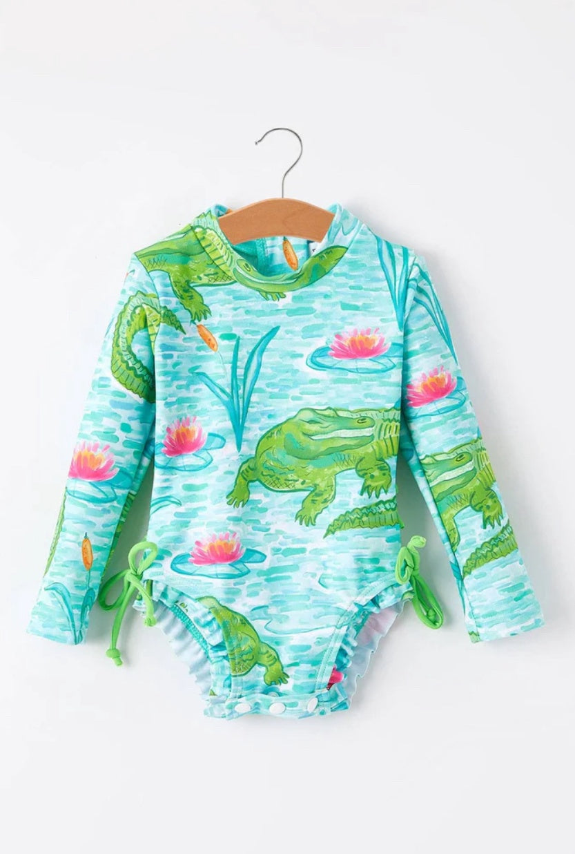 Crocodile Green Swimsuit
