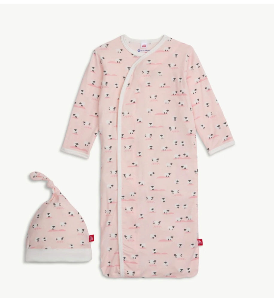 Magnetic Me Baa Baa Pink Gown Set Nb-3M
