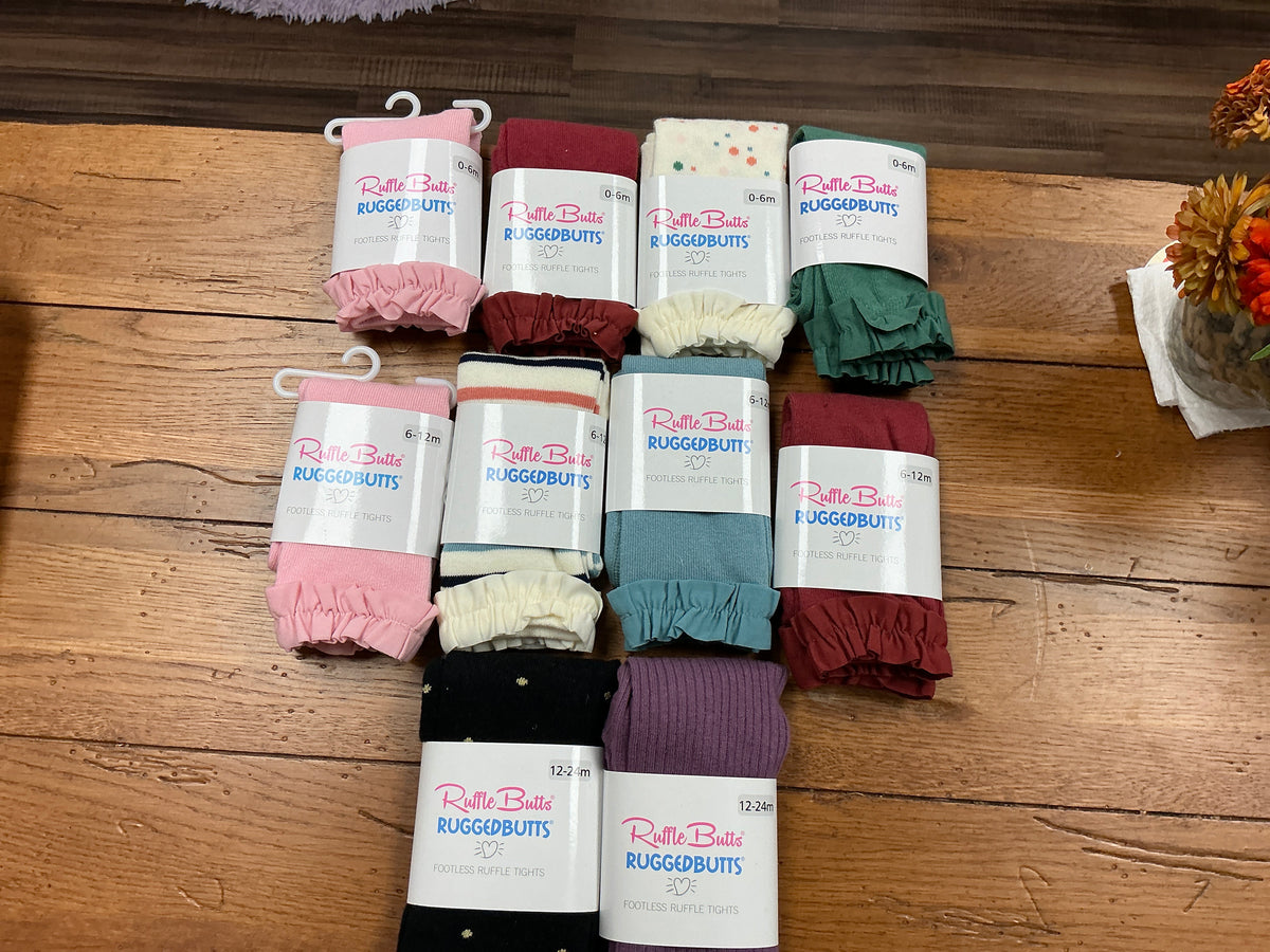 RuffleButts + RuggedButts - Girls Footless Ruffle Tights