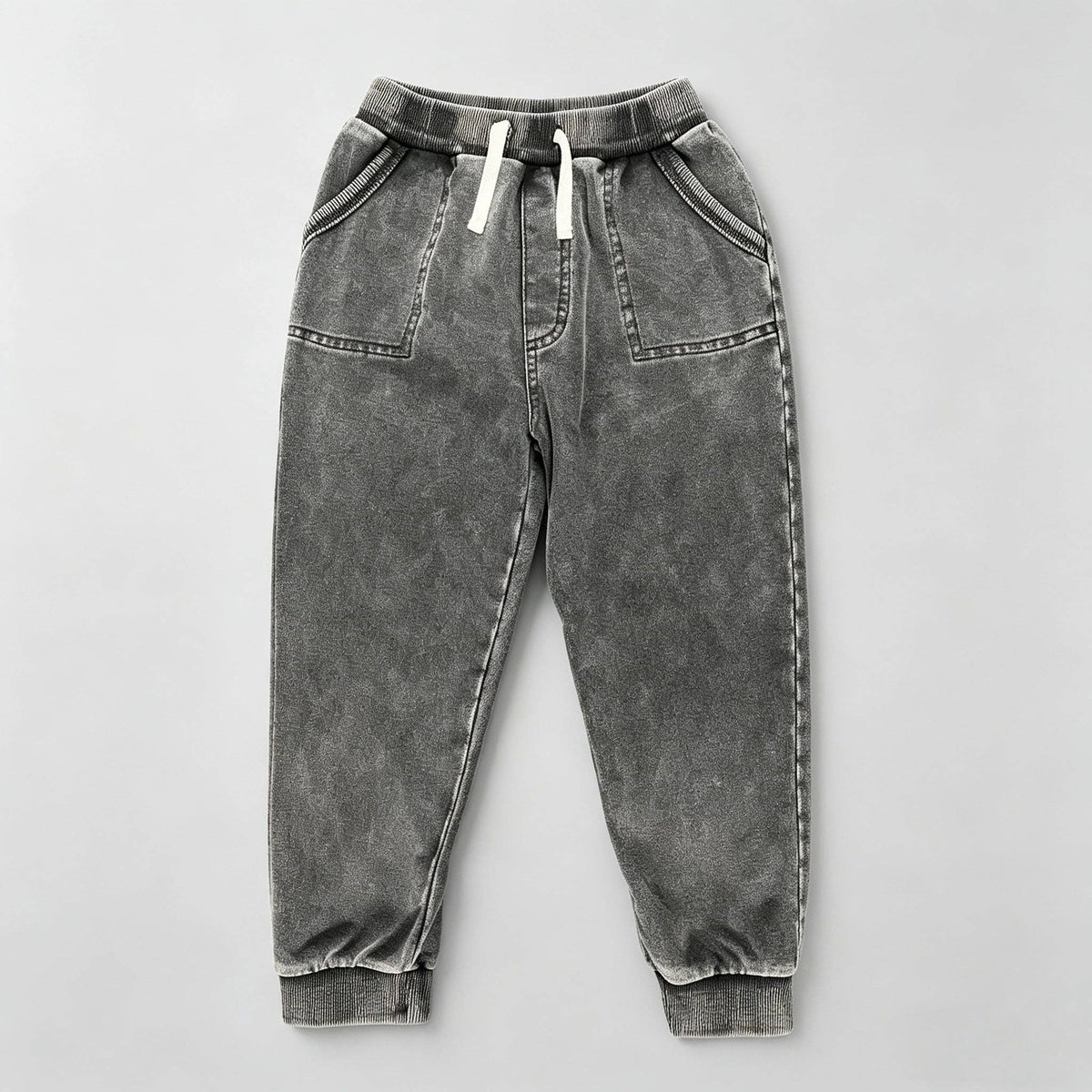 Baby Boys Washed Gray Corduroy Joggers