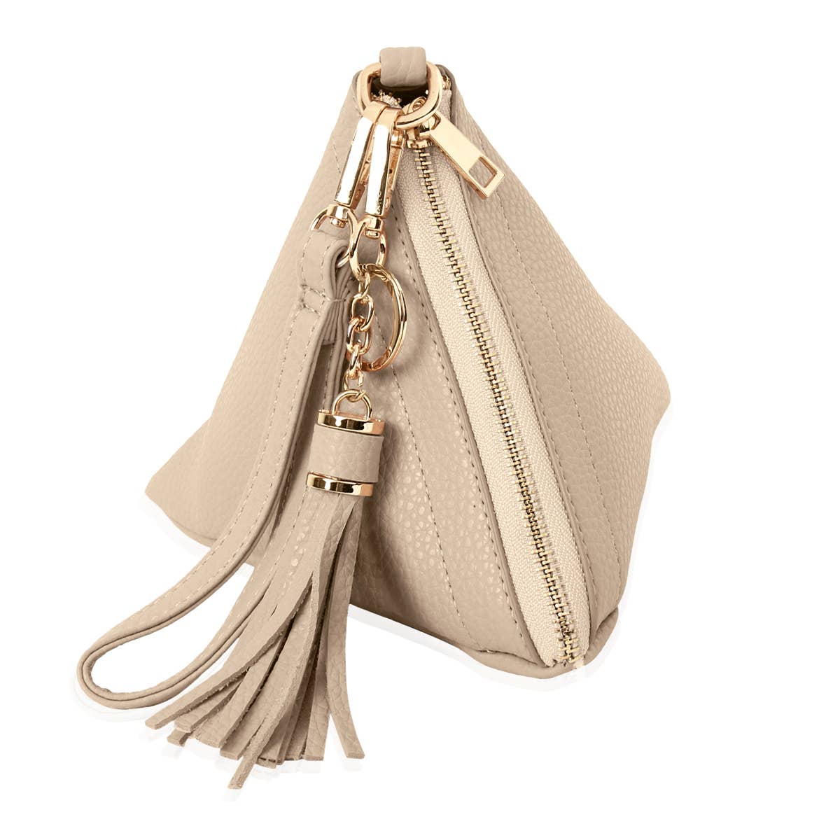 Loven x Mini Momo - Triangle Bag Clutch Vegan Leather Makeup Pouch Organizer