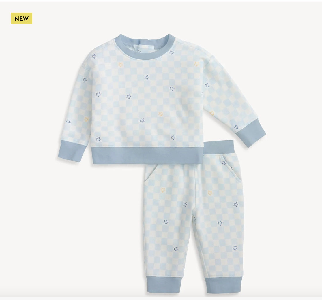 Blue Checkerboard Sweatsuit