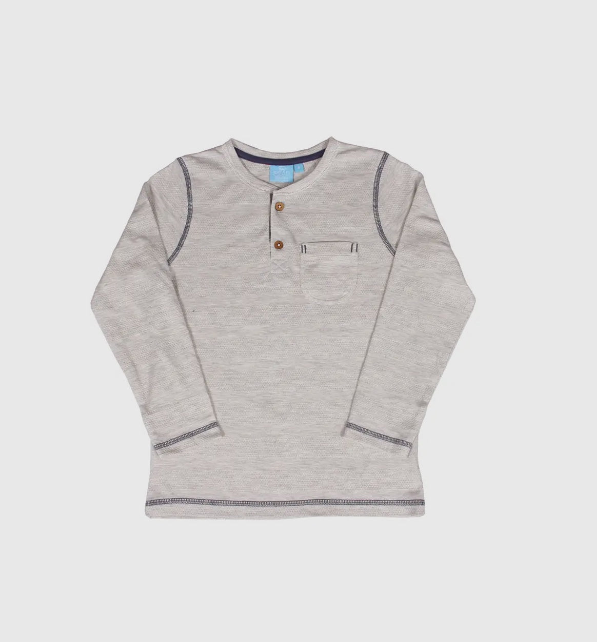 Oatmeal Heather Textured Henley