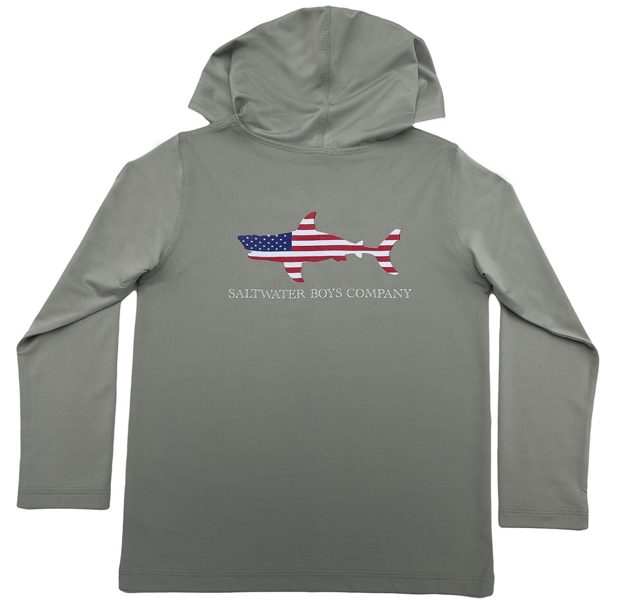 Performance Hoodie Ls Flag Shark Grey