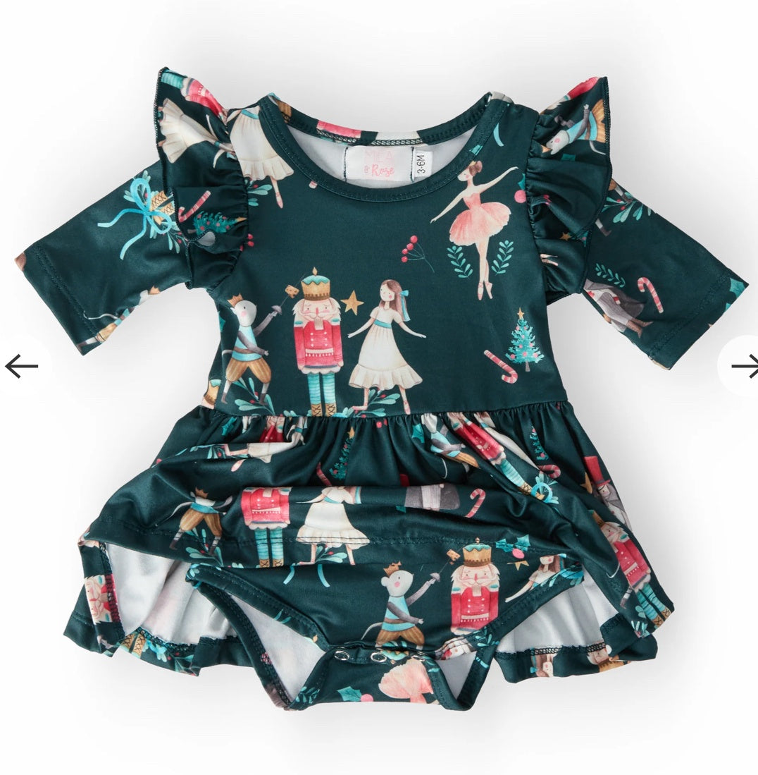 Christmas Ballet Flutter Bodysuit
