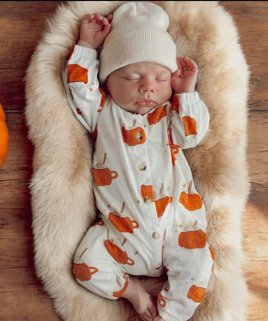 Pumpkin Mug Ls Jumpsuit