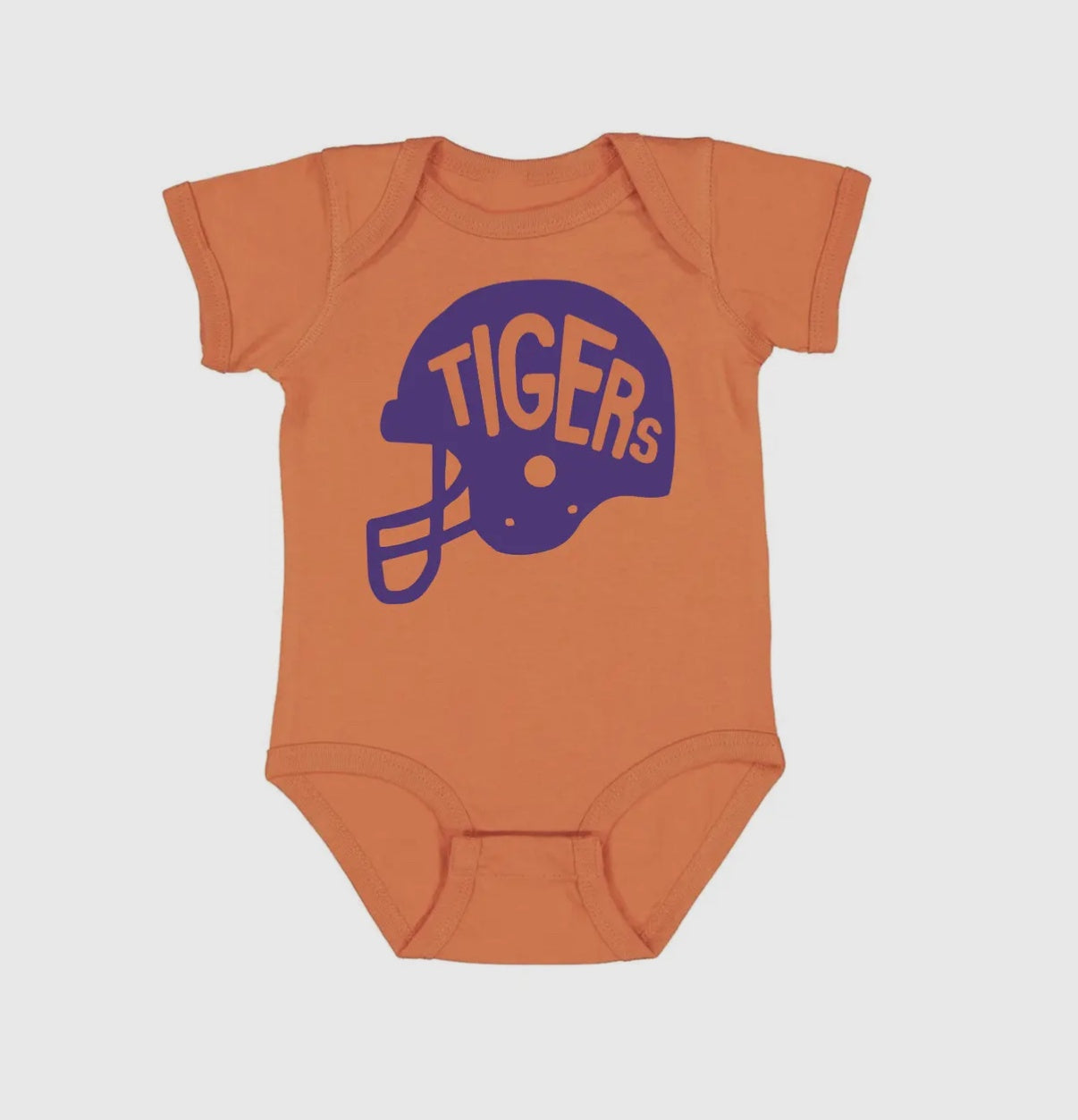 Tigers Helmet Orange Onesie