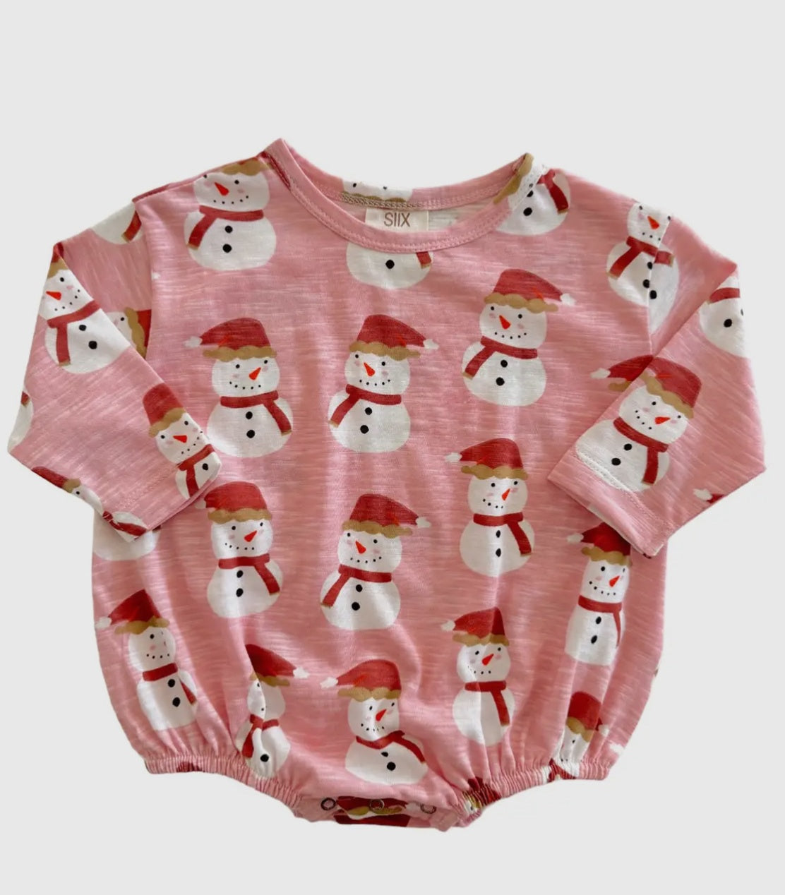 Pink Snowman Ls Bubble