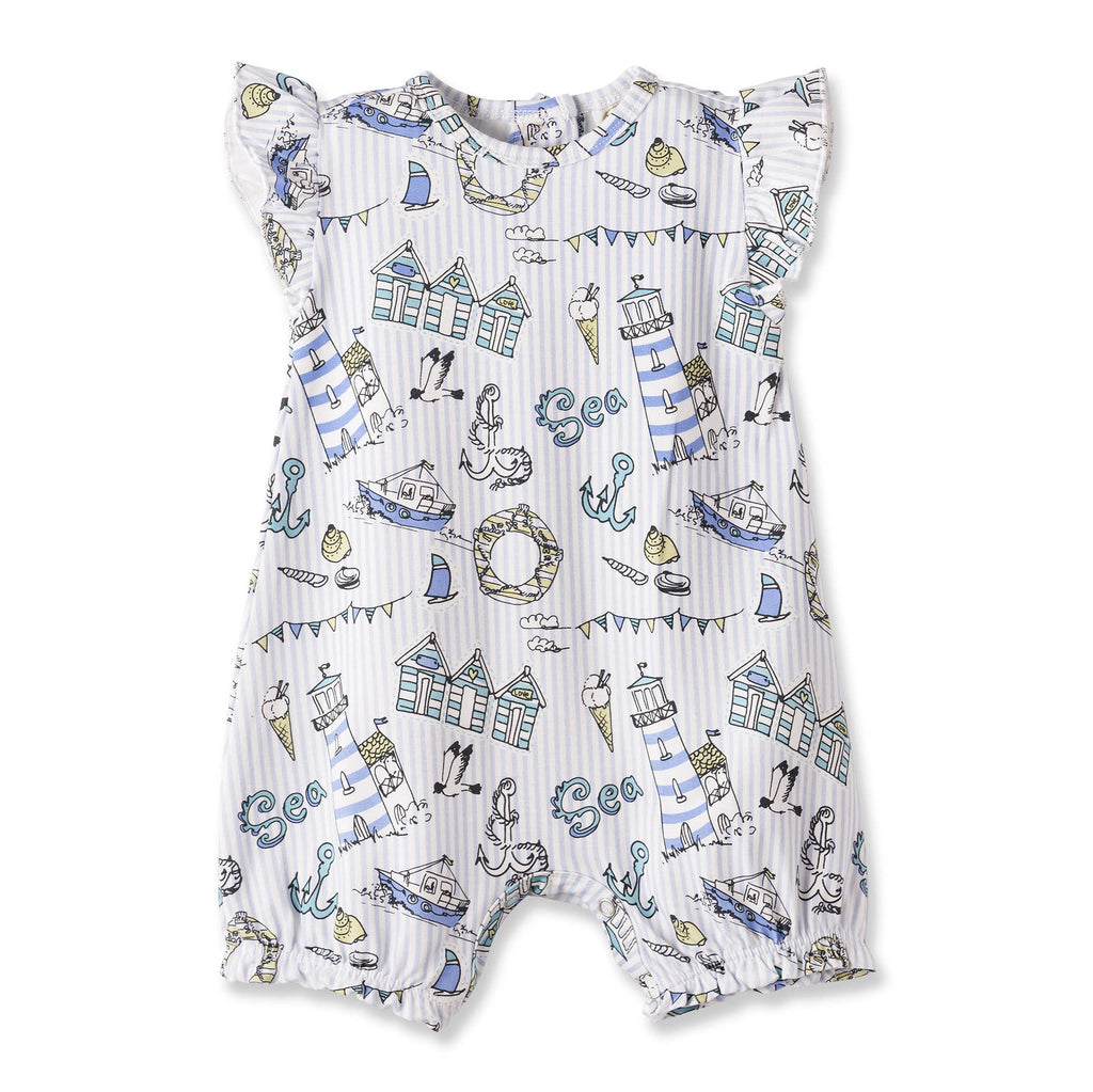 Tesa Babe - Seashore Bubble Romper – Bamboo Baby Girl Outfit