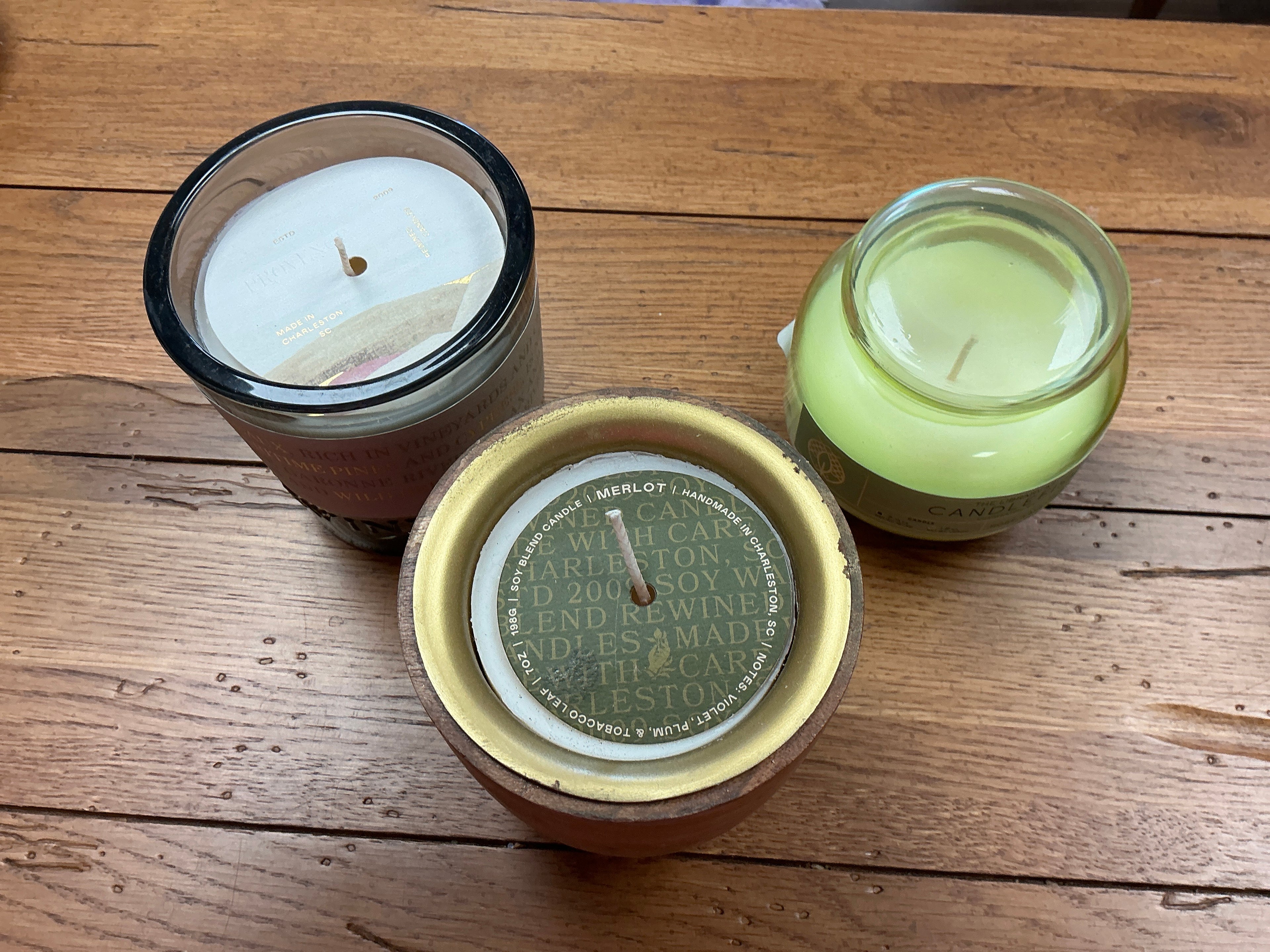 Rewined large candle