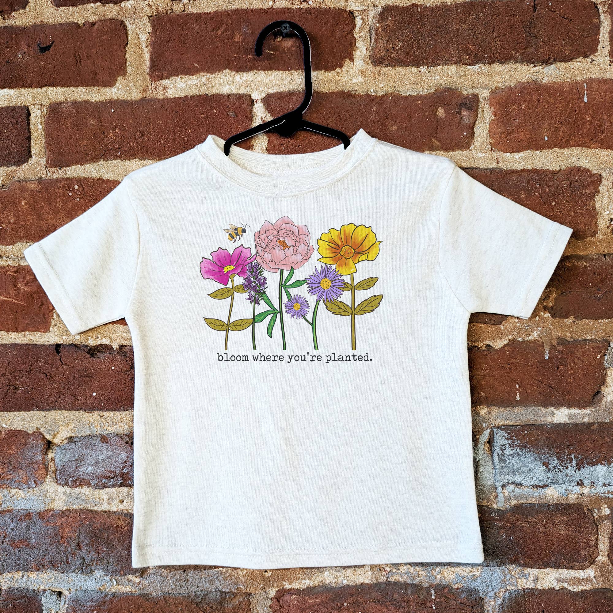 Barefoot Baby - Bloom where you're planted Spring Flower Shirt Girl Clothes