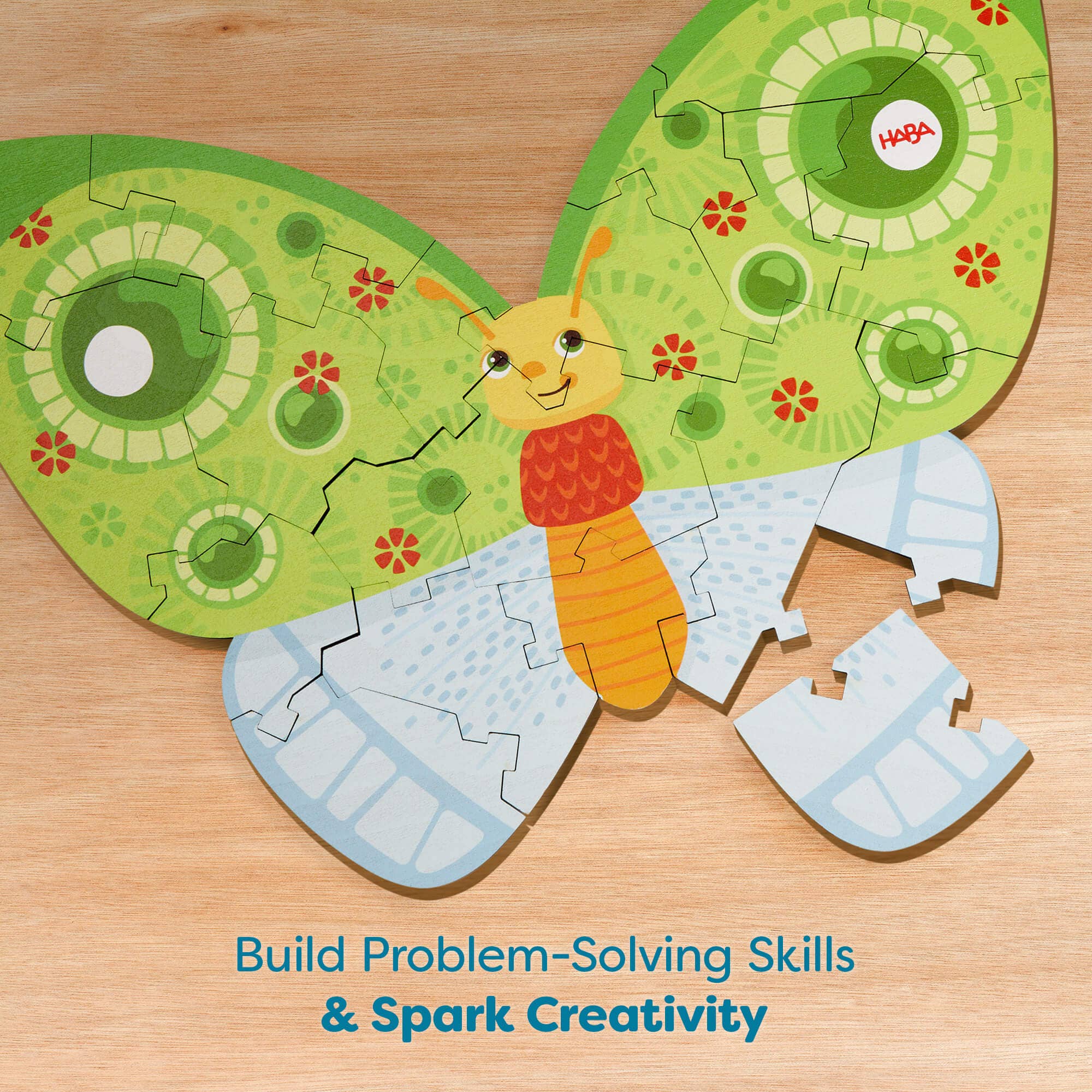 HABA USA - Butterfly 2-in-1 Wooden Puzzle