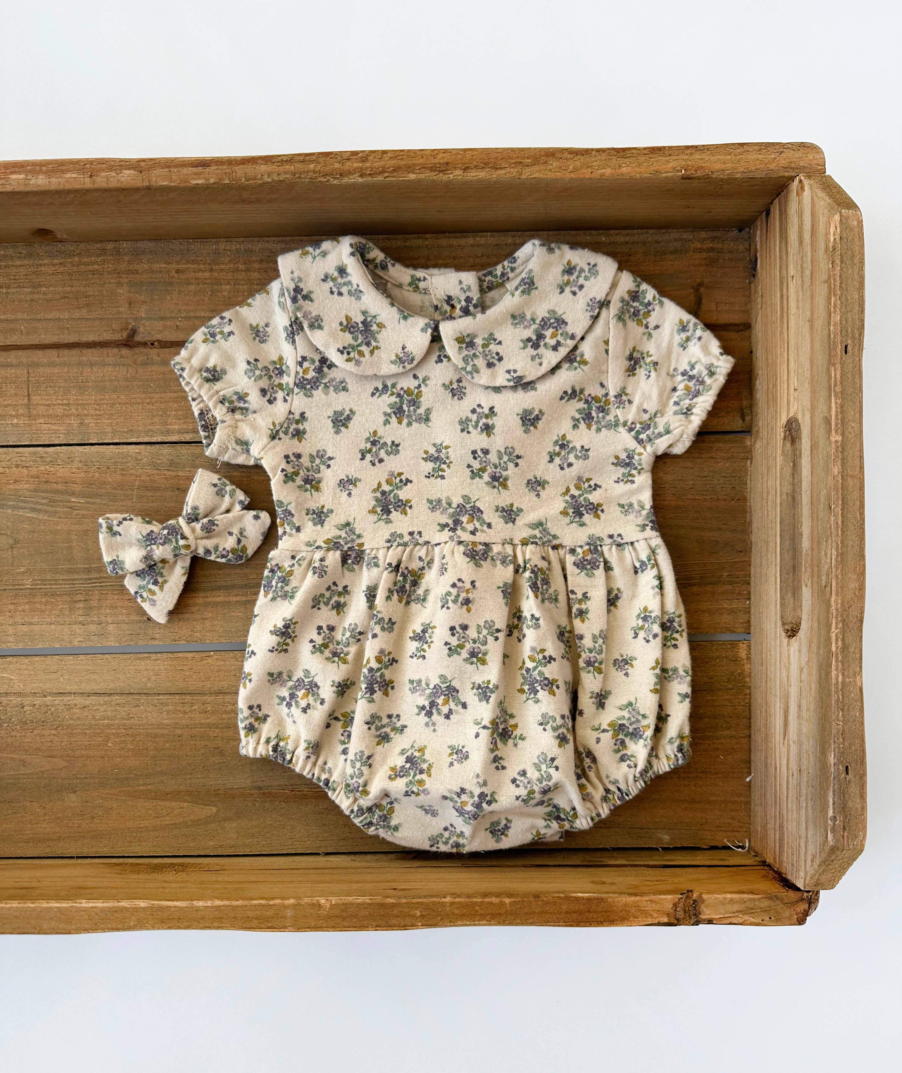 OLIVE & CRADLE - Violetta Floral Romper
