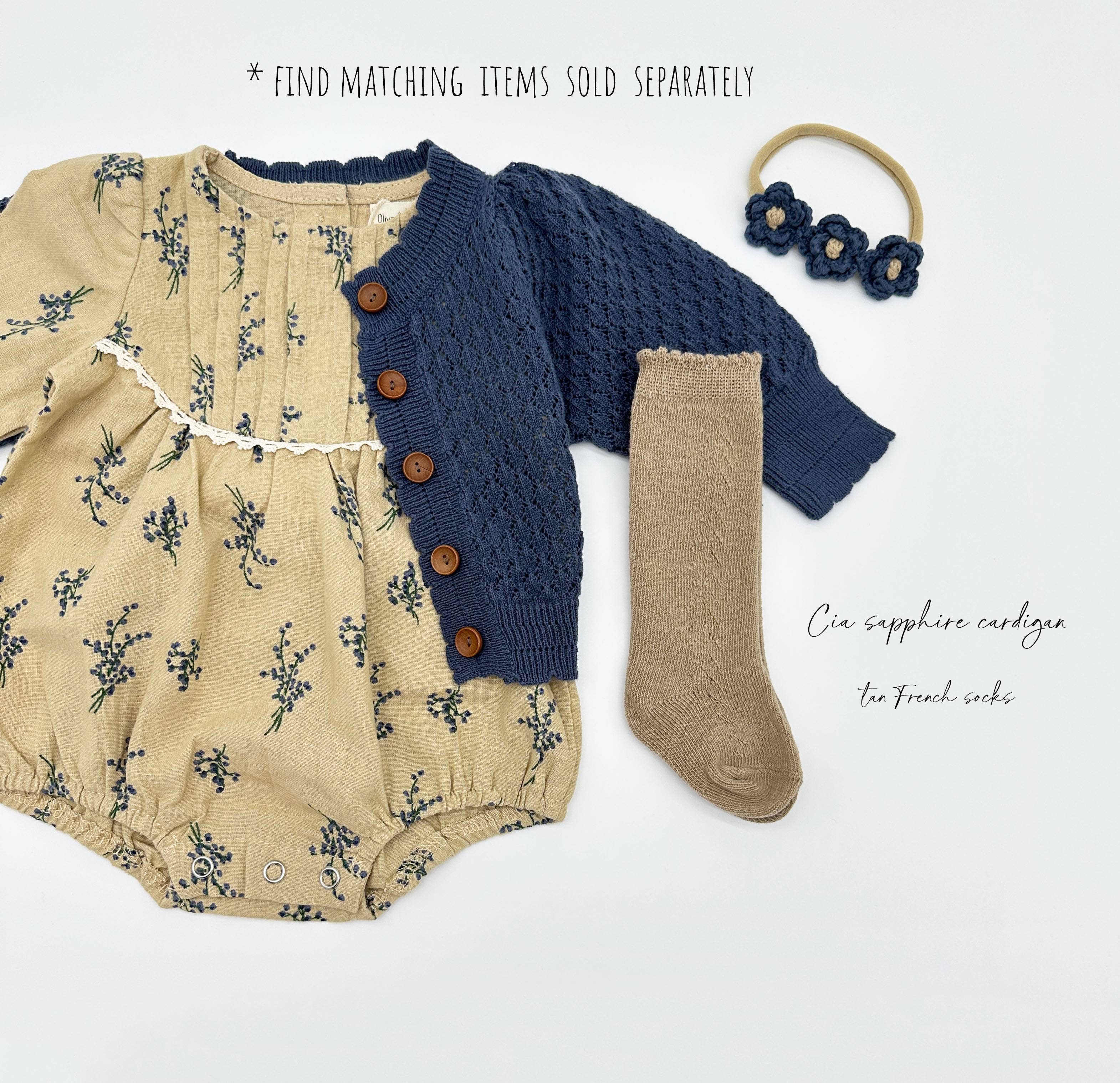 OLIVE & CRADLE - Mabel Long Sleeve Romper