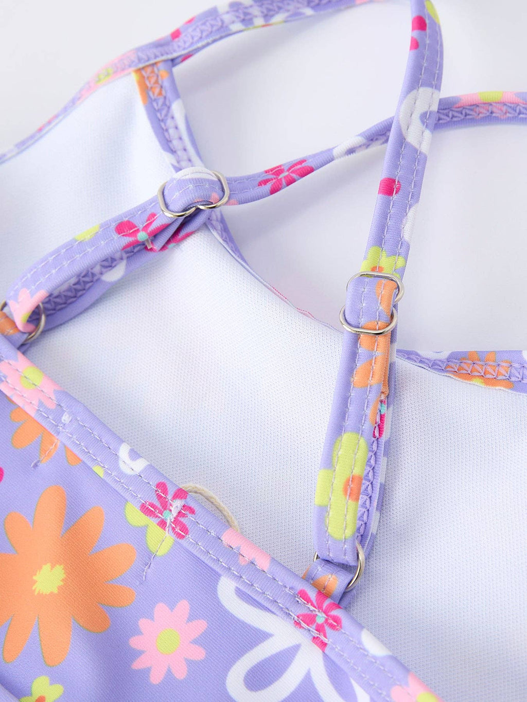 Rylee Faith Designs - Summer Rainbow Striped Girls Two Piece Swimsuit