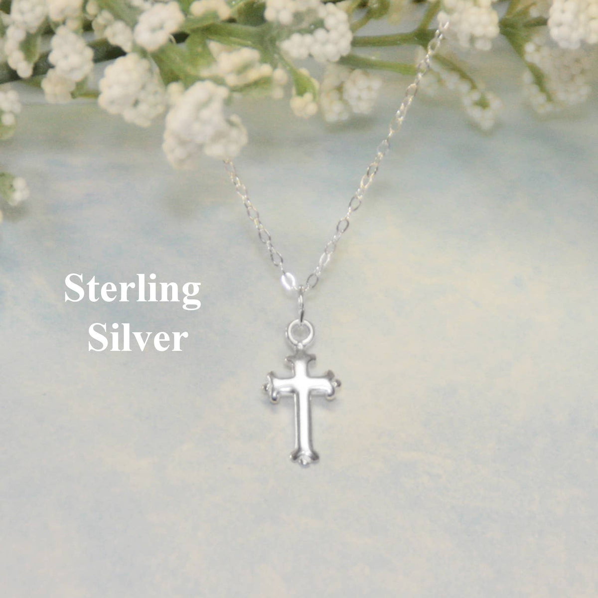Collectables Am- Sterl Silver Cross Necklace STG-281